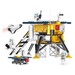 COGO 13068 non  TÀU THĂM DÒ MẶT TRĂNG bộ đồ chơi xếp lắp ráp ghép mô hình Space Thám Hiểm Không Gian 595 khối