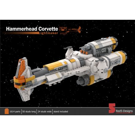 REBRICKABLE MOC-71412 71412 MOC71412 SUPER 18K K20008 20008 K108 non  HAMMER LIGHT FRATED. bộ đồ chơi xếp lắp ráp ghép mô hình Star Wars HAMMERHEAD CORVETTE LIGHTMAKER Chiến Tranh Giữa Các Vì Sao 1614 khối