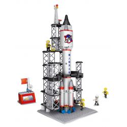 COGO 4130 non  XU HƯỚNG KHÉO LÉO QUỐC GIA TÊN LỬA VŨ TRỤ LONG MARCH bộ đồ chơi xếp lắp ráp ghép mô hình Space Thám Hiểm Không Gian 349 khối