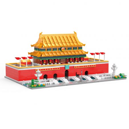 COGO 15909 non  XU HƯỚNG KHÉO LÉO QUỐC GIA QUẢNG TRƯỜNG THIÊN AN MÔN Ở BẮC KINH bộ đồ chơi xếp lắp ráp ghép mô hình Buildings 1436 khối