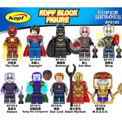 KOPF KF6195 6195 KF1909 1909 KF1910 1910 KF1911 1911 KF1912 1912 KF1913 1913 KF1914 1914 KF1915 1915 KF1916 1916 KF1917 1917 KF1918 1918 non  10 LOẠI NHÂN VẬT SIÊU ANH HÙNG bộ đồ chơi xếp lắp ráp ghép mô hình Super Heroes SUPER HEROS Siêu Nhân Anh Hùng
