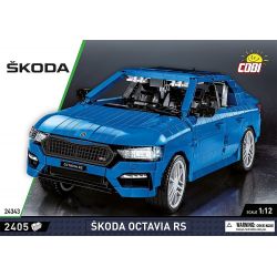 COBI 24343 24342 non  SKODA OCTAVIA RS tỷ lệ 1:12 bộ đồ chơi xếp lắp ráp ghép mô hình Model Team ŠKODA OCTAVIA RS Mô Hình Hiện Đại 2405 khối