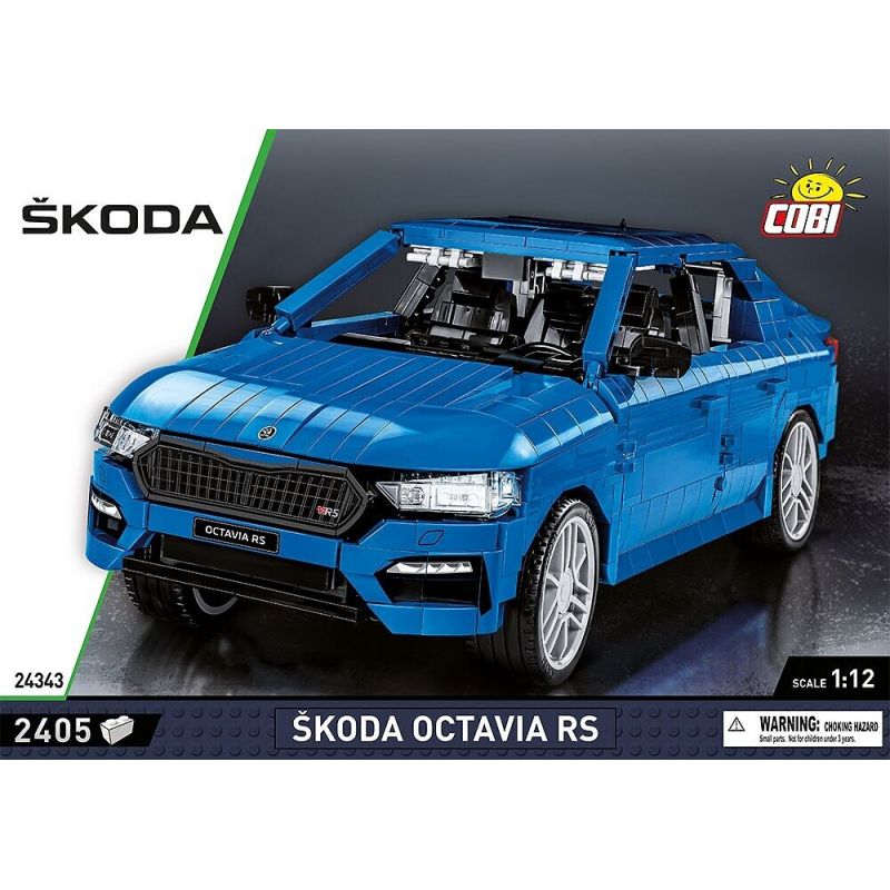 COBI 24343 24342 non  SKODA OCTAVIA RS tỷ lệ 1:12 bộ đồ chơi xếp lắp ráp ghép mô hình Model Team ŠKODA OCTAVIA RS Mô Hình Hiện Đại 2405 khối