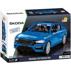 COBI 24343 24342 non  SKODA OCTAVIA RS tỷ lệ 1:12 bộ đồ chơi xếp lắp ráp ghép mô hình Model Team ŠKODA OCTAVIA RS Mô Hình Hiện Đại 2405 khối