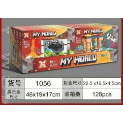 SX 1056 non  HỢP TÁC XÃ KẾT THÀNH PHỐ ĐEN 8 bộ đồ chơi xếp lắp ráp ghép mô hình Minecraft Game Xây Dựng