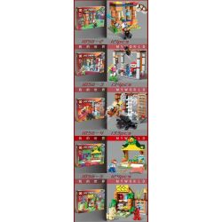 SX 1056 non  HỢP TÁC XÃ KẾT THÀNH PHỐ ĐEN 8 bộ đồ chơi xếp lắp ráp ghép mô hình Minecraft Game Xây Dựng