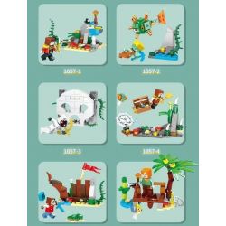 SX 1057 non  TÀU ĐẮM 8 KẾT HỢP bộ đồ chơi xếp lắp ráp ghép mô hình Minecraft MY WORLD Game Xây Dựng