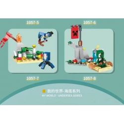 SX 1057 non  TÀU ĐẮM 8 KẾT HỢP bộ đồ chơi xếp lắp ráp ghép mô hình Minecraft MY WORLD Game Xây Dựng