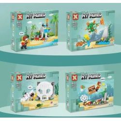 SX 1057 non  TÀU ĐẮM 8 KẾT HỢP bộ đồ chơi xếp lắp ráp ghép mô hình Minecraft MY WORLD Game Xây Dựng