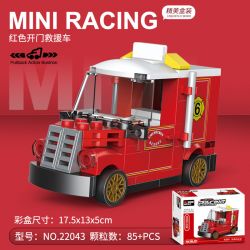 Decool 22043 Jisi 22043 non  4 MÔ HÌNH bộ đồ chơi xếp lắp ráp ghép mô hình Mini Racing Pacemaker Đua Xe Mini 85 khối