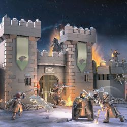 MEGA BLOKS GMN75 non  TRẬN WINTERFELL bộ đồ chơi xếp lắp ráp ghép mô hình Game Of Thrones GAME OF THRONES BATTLE WINTERFELL Trò Chơi Vương Quyền 1208 khối