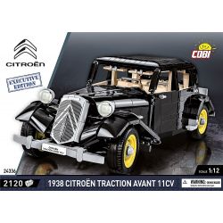 COBI 24336 non  CITROËN LỰC KÉO AVANT 11CV 1938 tỷ lệ 1:12 bộ đồ chơi xếp lắp ráp ghép mô hình Model Team CITROEN TRACTION AVANT 11CV 1938 Mô Hình Hiện Đại 2120 khối