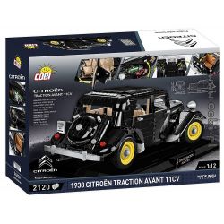 COBI 24336 non  CITROËN LỰC KÉO AVANT 11CV 1938 tỷ lệ 1:12 bộ đồ chơi xếp lắp ráp ghép mô hình Model Team CITROEN TRACTION AVANT 11CV 1938 Mô Hình Hiện Đại 2120 khối