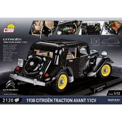 COBI 24336 non  CITROËN LỰC KÉO AVANT 11CV 1938 tỷ lệ 1:12 bộ đồ chơi xếp lắp ráp ghép mô hình Model Team CITROEN TRACTION AVANT 11CV 1938 Mô Hình Hiện Đại 2120 khối