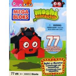 MEGA BLOKS 80653 non  XE BUÝT bộ đồ chơi xếp lắp ráp ghép mô hình Moshi Monsters DIAVLO 77 khối