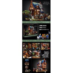 NOT  MEDIEVAL BLACKSMITH 21325 99909 xếp lắp ráp ghép mô hình THỢ RÈN THỜI TRUNG CỔ Ideas Ý Tưởng 2164 khối