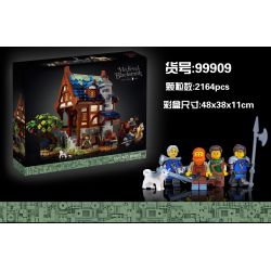 NOT  MEDIEVAL BLACKSMITH 21325 99909 xếp lắp ráp ghép mô hình THỢ RÈN THỜI TRUNG CỔ Ideas Ý Tưởng 2164 khối