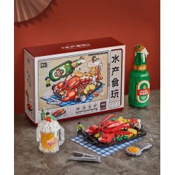 LOZ 1946 non  THỦY SẢN TÔM CÀNG BIA bộ đồ chơi xếp lắp ráp ghép mô hình Creator Sáng Tạo 1146 khối