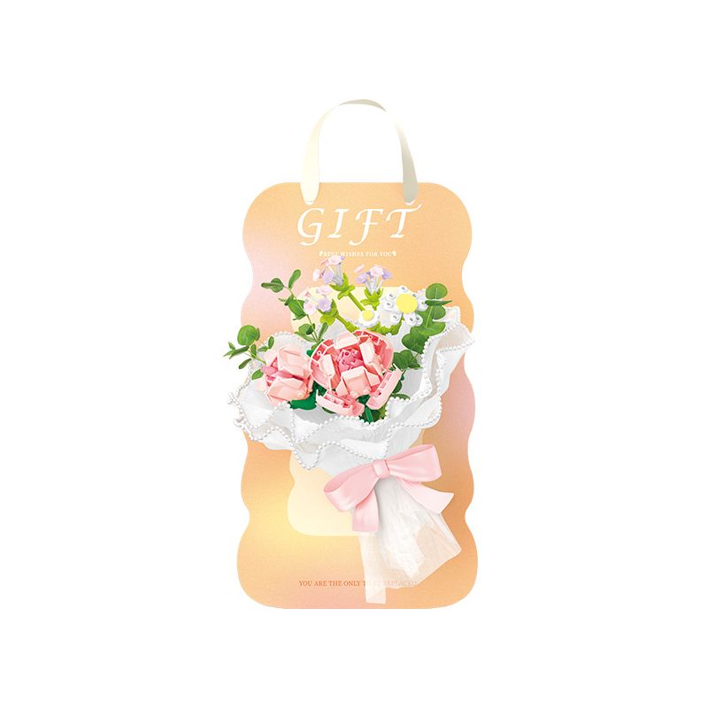 WEKKI 517201 non  HUAYU TÔI CHÚC BẠN MỘT TRÁI TIM HẠNH PHÚC bộ đồ chơi xếp lắp ráp ghép mô hình Flowers FLOWERS FOR YOU Hoa