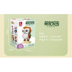 JIESTAR 58012 non  THIÊN ĐƯỜNG THÚ CƯNG DỄ THƯƠNG 6 LOẠI HỒNG HẠC KHỈ ĐỘT LƯNG BẠC GẤU TRÚC CÚ NHÍM CÁO bộ đồ chơi xếp lắp ráp ghép mô hình PETS 639 khối