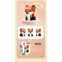 JIESTAR 58012 non  THIÊN ĐƯỜNG THÚ CƯNG DỄ THƯƠNG 6 LOẠI HỒNG HẠC KHỈ ĐỘT LƯNG BẠC GẤU TRÚC CÚ NHÍM CÁO bộ đồ chơi xếp lắp ráp ghép mô hình PETS 639 khối