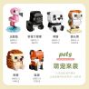JIESTAR 58012 non  THIÊN ĐƯỜNG THÚ CƯNG DỄ THƯƠNG 6 LOẠI HỒNG HẠC KHỈ ĐỘT LƯNG BẠC GẤU TRÚC CÚ NHÍM CÁO bộ đồ chơi xếp lắp ráp ghép mô hình PETS 639 khối