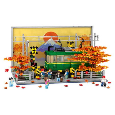 VIGGI 506000 non  XE LỬA KAMAKURA bộ đồ chơi xếp lắp ráp ghép mô hình Seasonal Mùa Lễ Hội 1921 khối