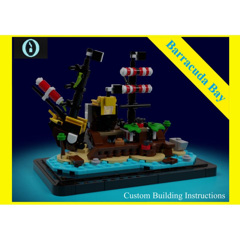 REBRICKABLE MOC-38553 38553 MOC38553 non  BẢN SAO THU NHỎ CỦA CƯỚP BIỂN VỊNH BARRACUDA bộ đồ chơi xếp lắp ráp ghép mô hình Creator PIRATE Sáng Tạo 364 khối