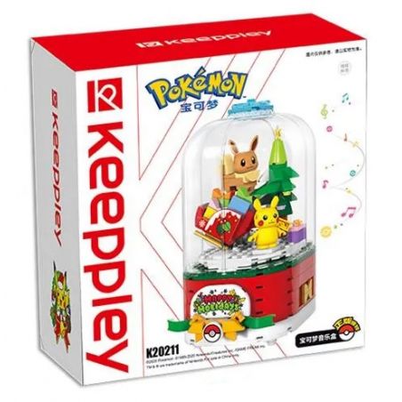 KEEPPLEY K20211 20211 non  HỘP NHẠC POKÉMON bộ đồ chơi xếp lắp ráp ghép mô hình POKEMON