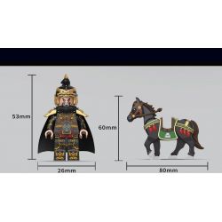 DECOOL BRICKCOOL 20801 non  ANH HÙNG NHỎ BÉ CỦA BA VƯƠNG QUỐC ZHANG FEI · MÂY ĐEN GIẪM LÊN TUYẾT bộ đồ chơi xếp lắp ráp ghép mô hình Three Kingdoms VEXILLARY Tam Quốc Diễn Nghĩa 16 khối