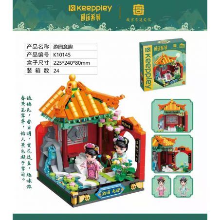 KEEPPLEY K10145 10145 non  CHƠI NHÀ NƯỚC DU LỊCH bộ đồ chơi xếp lắp ráp ghép mô hình Brickheadz Nhân Vật Đầu To