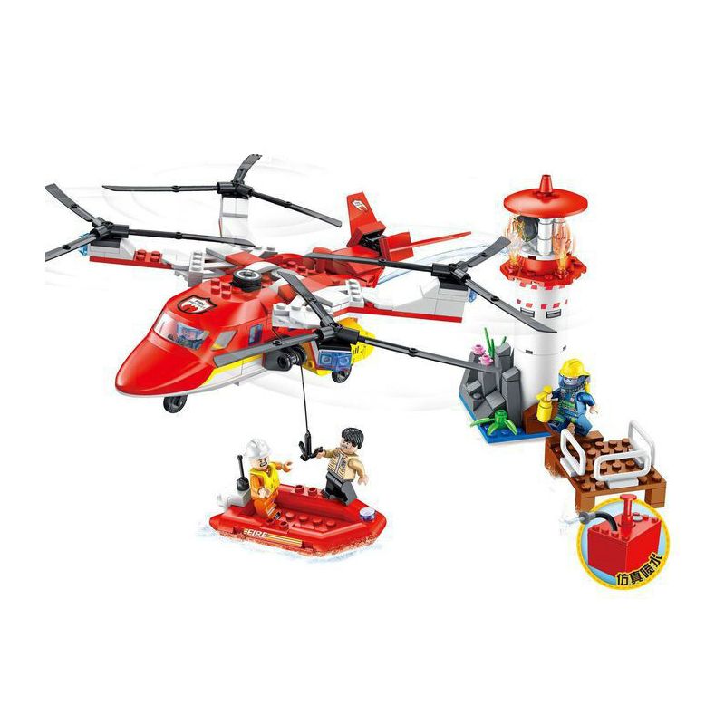FORANGE FC3106 3106 non  GIẢI CỨU CUỘC KHỦNG HOẢNG NGỌN HẢI ĐĂNG bộ đồ chơi xếp lắp ráp ghép mô hình Fire Rescure FIRE FIGHTERS Cứu Hỏa 389 khối