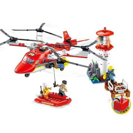 FORANGE FC3106 3106 non  GIẢI CỨU CUỘC KHỦNG HOẢNG NGỌN HẢI ĐĂNG bộ đồ chơi xếp lắp ráp ghép mô hình Fire Rescure FIRE FIGHTERS Cứu Hỏa 389 khối