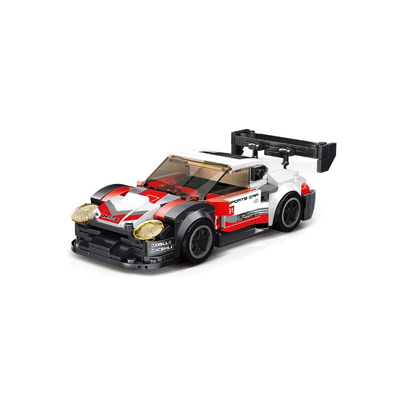 ACHKO 50023 non  PORSCHE 911 RSR. bộ đồ chơi xếp lắp ráp ghép mô hình Racers Đua Tốc Độ