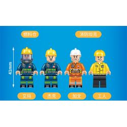 FORANGE FC3105 3105 non  BÌNH CỨU HỎA PHUN NƯỚC bộ đồ chơi xếp lắp ráp ghép mô hình Fire Rescure FIRE FIGHTERS 455 khối