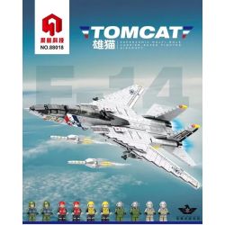 JUHANG TECHNOLOGY 88018 REOBRIX 33032 non  MÁY BAY TIÊM KÍCH F-14 TOMCAT bộ đồ chơi xếp lắp ráp ghép mô hình Military Army F-14 FIGHTER TOMCAT Quân Sự Bộ Đội 1600 khối