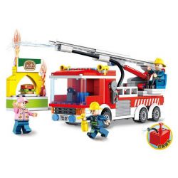 FORANGE FC3103 3103 non  XE CHỮA CHÁY DẠNG THANG bộ đồ chơi xếp lắp ráp ghép mô hình Fire Rescure FIRE FIGHTERS Cứu Hỏa 276 khối