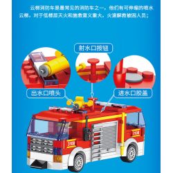 FORANGE FC3103 3103 non  XE CHỮA CHÁY DẠNG THANG bộ đồ chơi xếp lắp ráp ghép mô hình Fire Rescure FIRE FIGHTERS Cứu Hỏa 276 khối