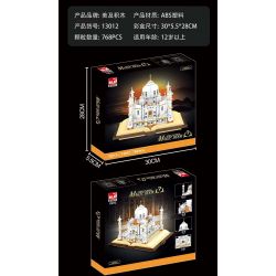 BEAUTY AND 13012 non  CUỐN SÁCH TAJ MAHAL bộ đồ chơi xếp lắp ráp ghép mô hình Buildings MAGIC BOOK 768 khối
