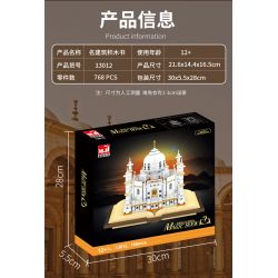 BEAUTY AND 13012 non  CUỐN SÁCH TAJ MAHAL bộ đồ chơi xếp lắp ráp ghép mô hình Buildings MAGIC BOOK 768 khối