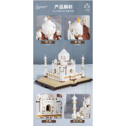 BEAUTY AND 13012 non  CUỐN SÁCH TAJ MAHAL bộ đồ chơi xếp lắp ráp ghép mô hình Buildings MAGIC BOOK 768 khối