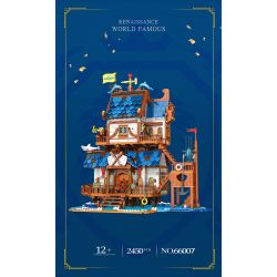 REOBRIX 66007 non  CỬA HÀNG ĐỒ CÂU CÁ bộ đồ chơi xếp lắp ráp ghép mô hình Medieval Castle FISHING STORE Chiến Tranh Trung Cổ 2450 khối