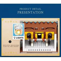 REOBRIX 66006 non  LÂU ĐÀI SƯ TỬ VÀNG bộ đồ chơi xếp lắp ráp ghép mô hình Medieval Castle GOLDEN LION CASTLE Chiến Tranh Trung Cổ 2722 khối