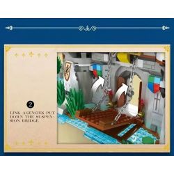 REOBRIX 66006 non  LÂU ĐÀI SƯ TỬ VÀNG bộ đồ chơi xếp lắp ráp ghép mô hình Medieval Castle GOLDEN LION CASTLE Chiến Tranh Trung Cổ 2722 khối