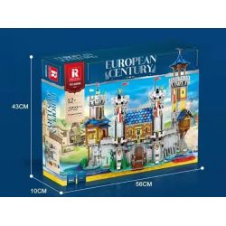 REOBRIX 66006 non  LÂU ĐÀI SƯ TỬ VÀNG bộ đồ chơi xếp lắp ráp ghép mô hình Medieval Castle GOLDEN LION CASTLE Chiến Tranh Trung Cổ 2722 khối