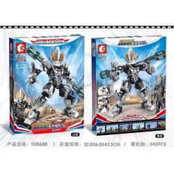 SEMBO 108688 non  KẺ THÙ CỰC ĐOAN bộ đồ chơi xếp lắp ráp ghép mô hình Ultraman ULTRAMAN HEROES Vệ Binh Vũ Trụ Siêu Nhân Điện Quang 542 khối