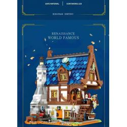 REOBRIX 66005 non  CỬA HÀNG THỢ RÈN THỜI TRUNG CỔ bộ đồ chơi xếp lắp ráp ghép mô hình Medieval Castle MEDIEVAL BLACKSMITH Chiến Tranh Trung Cổ 2366 khối