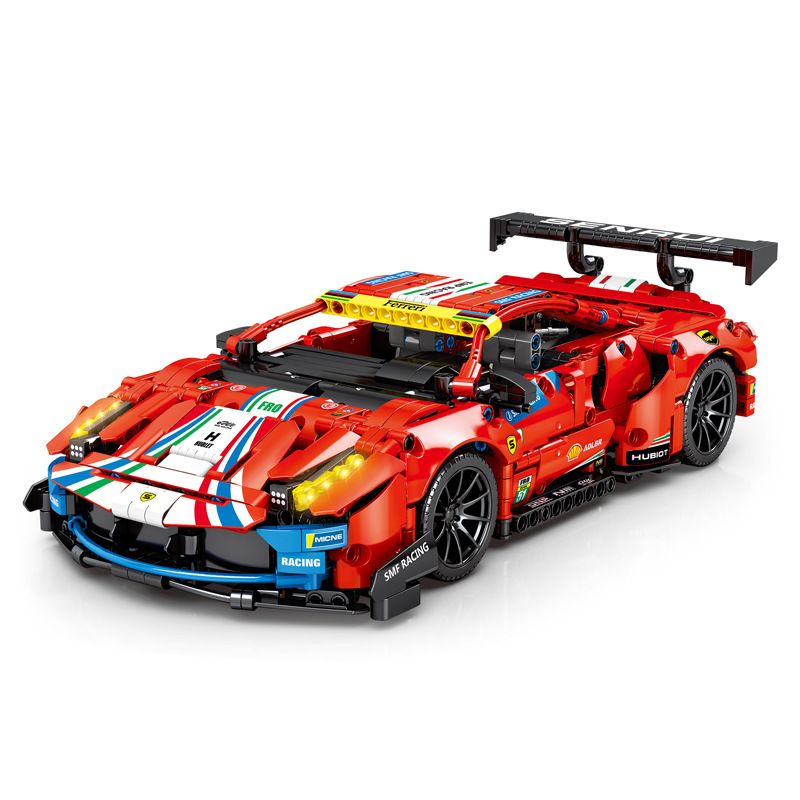 SEMBO 701950 SHENG YUAN SY 8613 8613-1 non  FERRARI 488 GTE. tỷ lệ 1:14 bộ đồ chơi xếp lắp ráp ghép mô hình  Kỹ Thuật Công Nghệ Cao Mô Hình Phương Tiện 1206 khối
