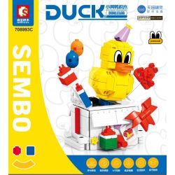 SEMBO 708993C non  UY TÍN NHỎ VỊT VÀNG LOA THÔNG MINH QUÀ TẶNG bộ đồ chơi xếp lắp ráp ghép mô hình PANCOAT GIFT DUCK 289 khối