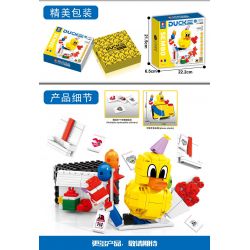 SEMBO 708993C non  UY TÍN NHỎ VỊT VÀNG LOA THÔNG MINH QUÀ TẶNG bộ đồ chơi xếp lắp ráp ghép mô hình PANCOAT GIFT DUCK 289 khối